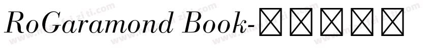 RoGaramond Book字体转换